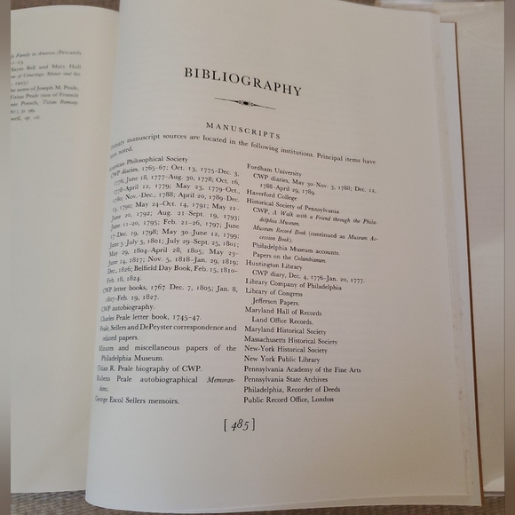 1st Edition Charles Willson Peale 1969 Biography - Picture 12 of 12